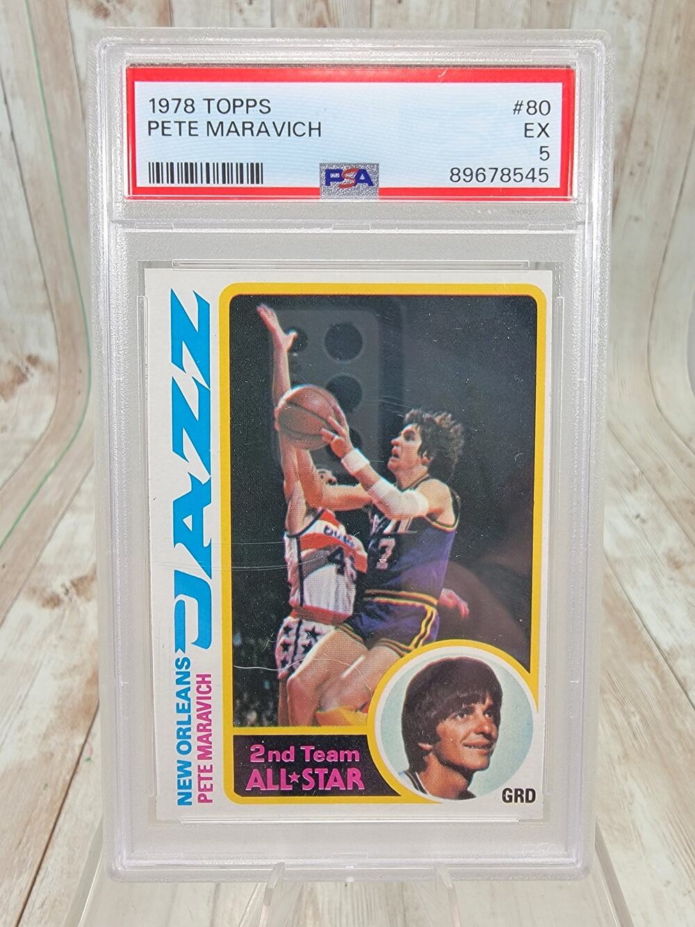 1978 Topps Basketball #80 Pete Maravich Utah Jazz HOF PSA 5